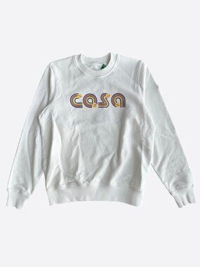 Casablanca White & Multicolor Tennis Logo Sweater